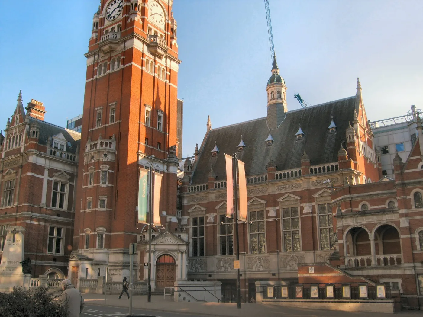 Croydon's clock tower and the Town Hall on Katharine Street, where the Clocktower Café sits inside the arts and museum complex
