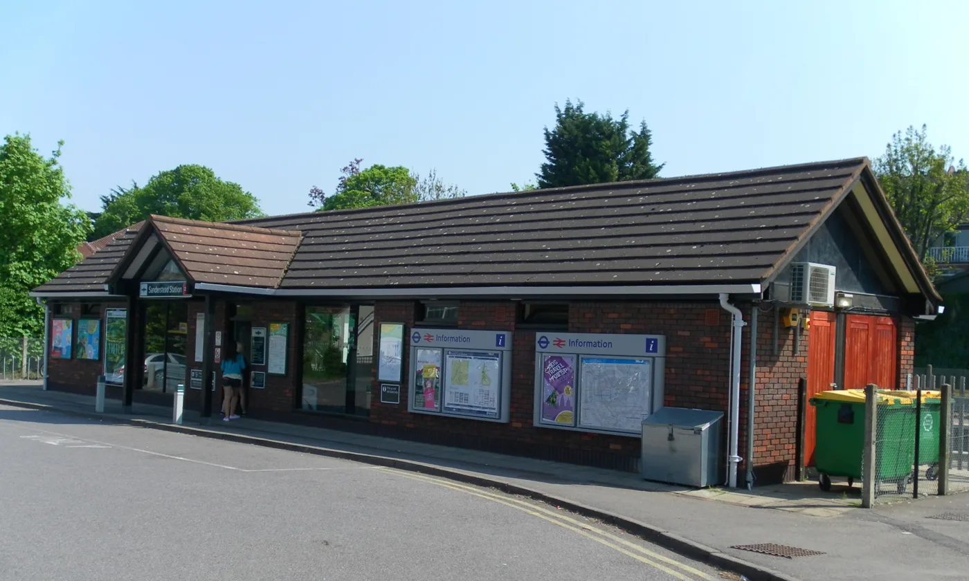 Sanderstead station. The council names Sanderstead as the ward its children's home sits in; this photograph does not show the home