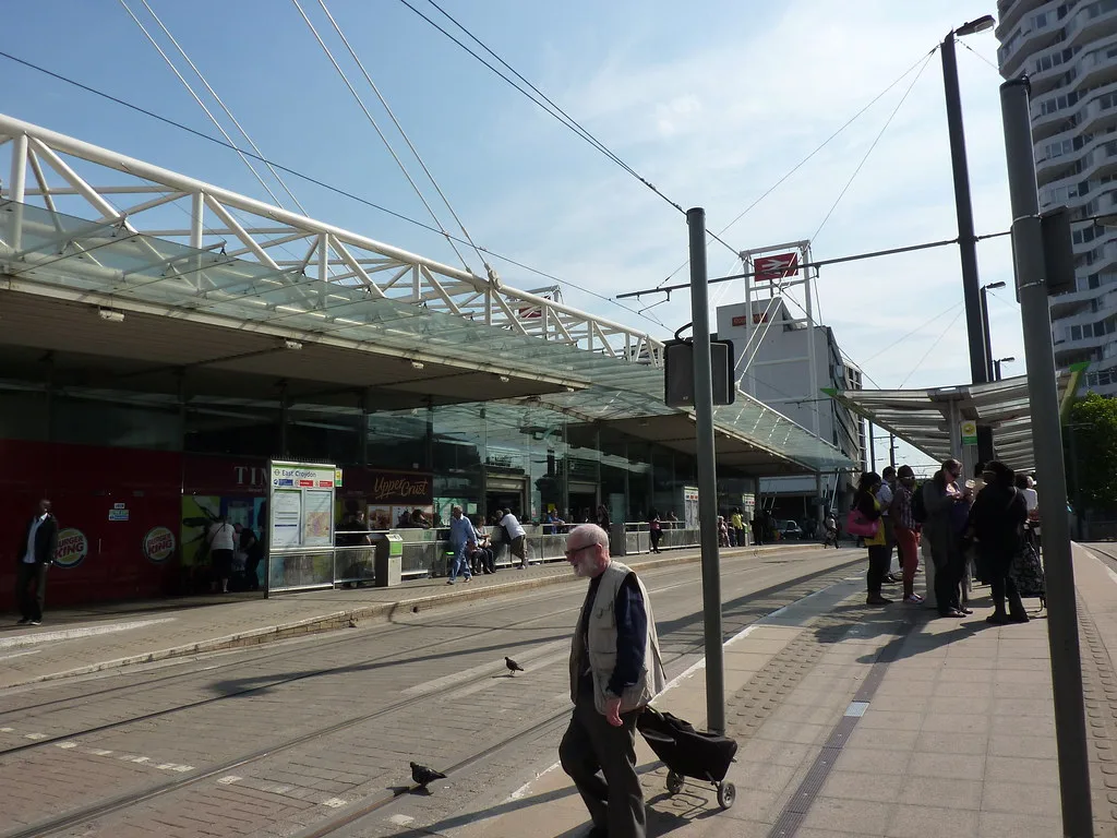 The tram stop outside East Croydon station. Trams ran a Sunday service on Boxing Day last year, when most trains through East Croydon did not run.