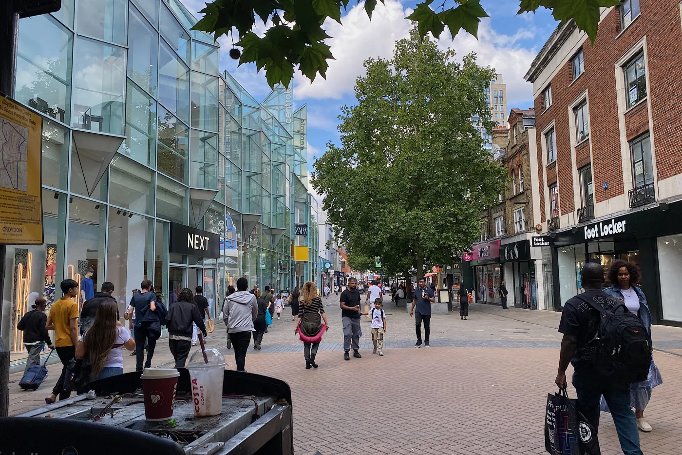 North End, the pedestrianised shopping street through Croydon town centre