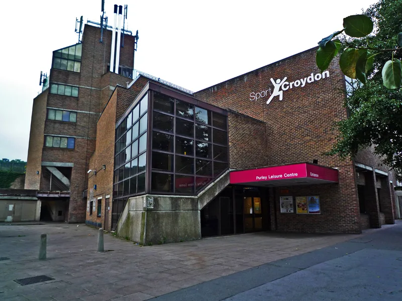 Purley Leisure Centre on the High Street, photographed in 2009. The pool has been closed since March 2020