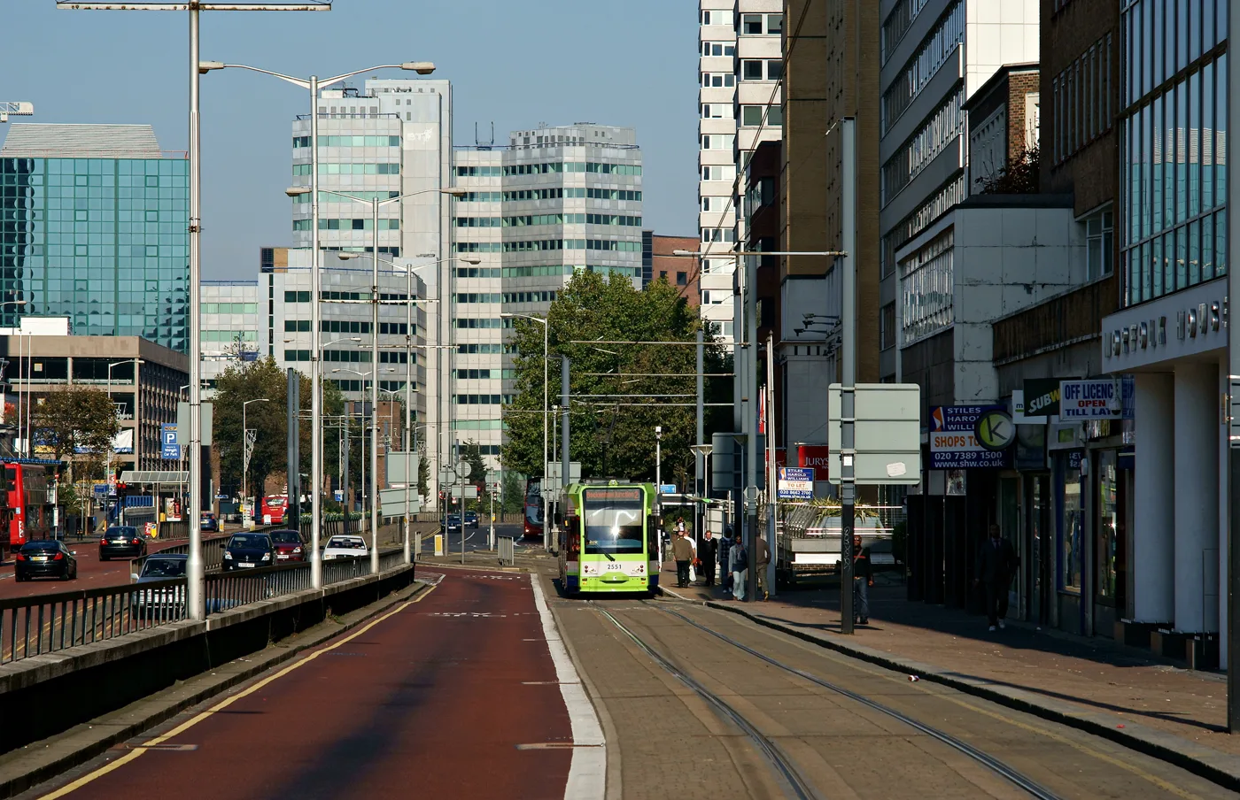 Wellesley Road in central Croydon. The masterplan puts its tallest blocks of homes along this road